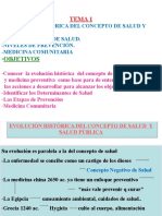 Tema 1. Evolución Histórica Del Concepto de Salud y Salud Pública