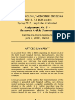 Medical English - Spring 2010 - Assignment No 6 - MANLIO GIORDANO - 070610 - SCRIBD