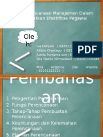 Fungsi Perencanaan Manajemen Dalam Meningkatkan Efektifitas Pegawai