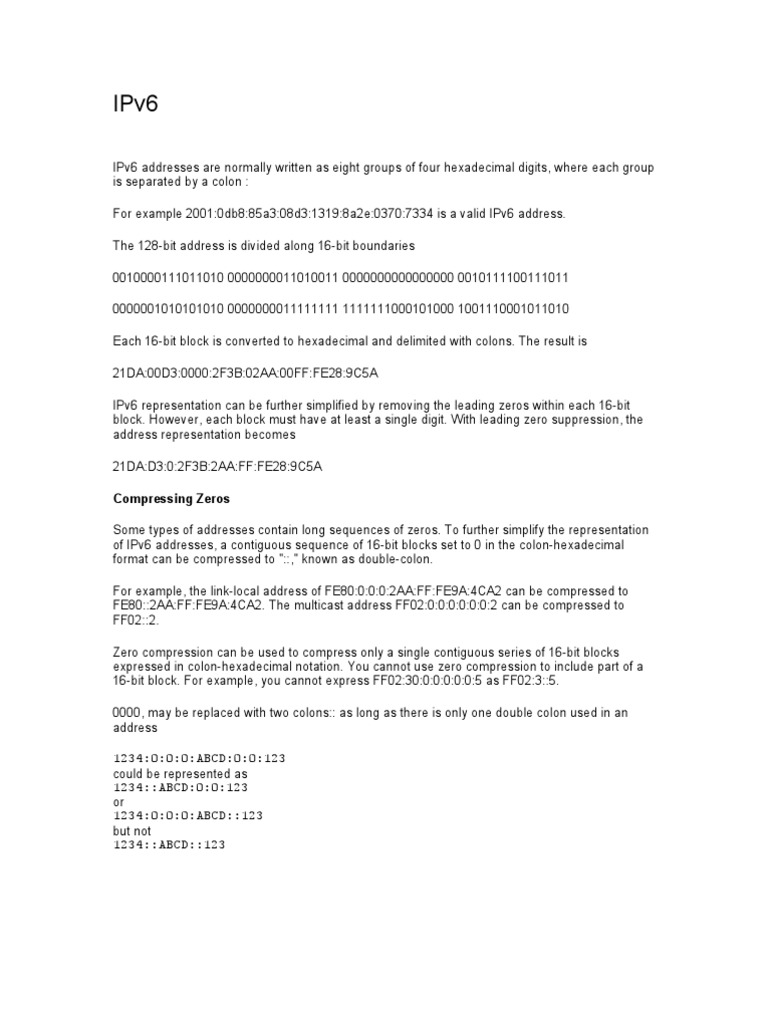 IPv 6 | PDF | I Pv6 | Computer Network