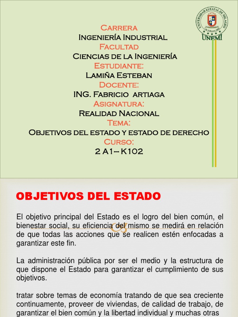Derechos de Estado | PDF | Estado (política) | Imperio de la ley