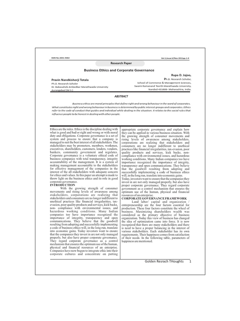 Current corporate governance articles image