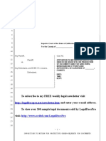 Sample Opposition To Motion For Protective Order For Documents in California