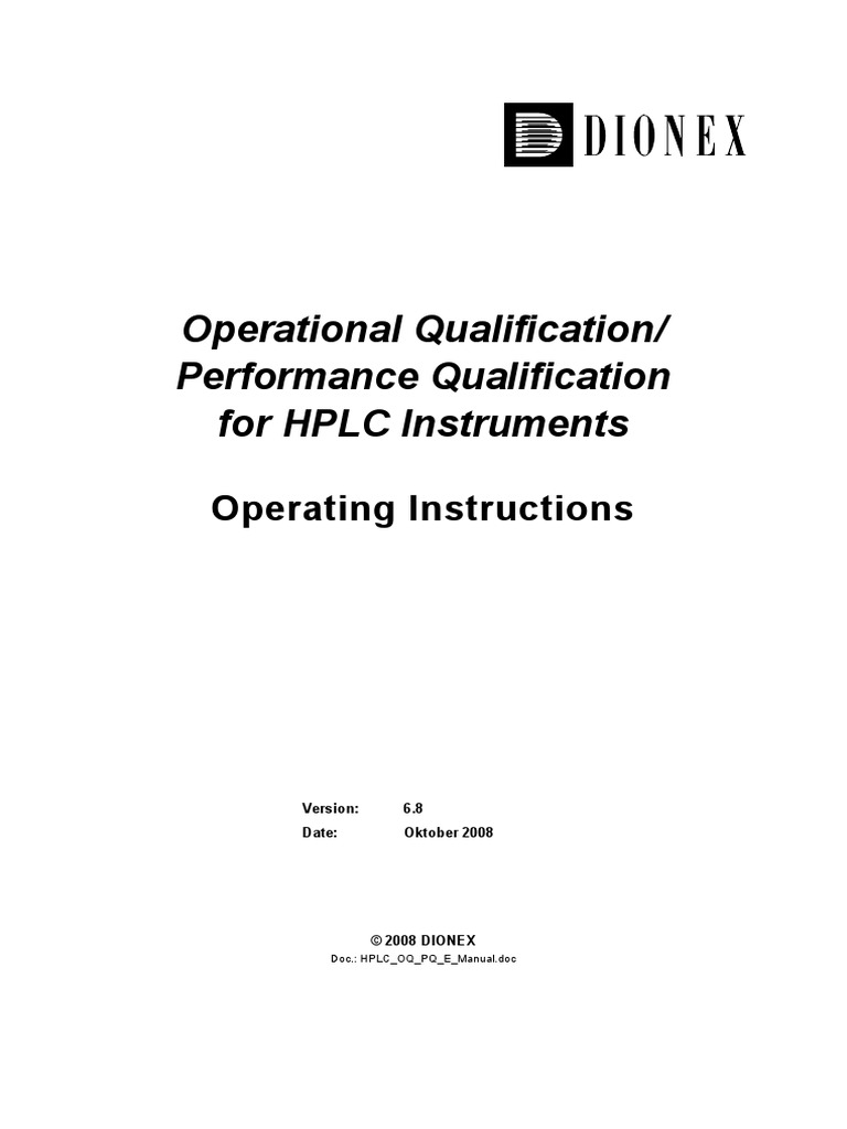 HPLC Qualification L 16 PDF Accuracy And Precision Specification