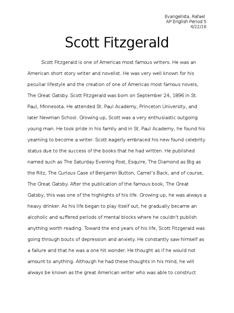 Scott Fitzgerald | PDF