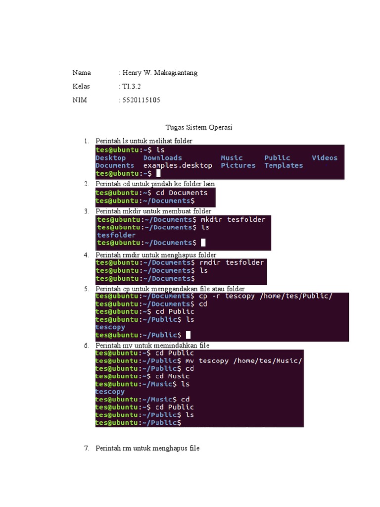 10 Perintah Dasar Linux untuk Pemula | PDF | Pengembangan Diri ...