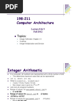 198:211 Computer Architecture: Topics