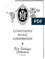 New York Composers' Music Corporation, 1920