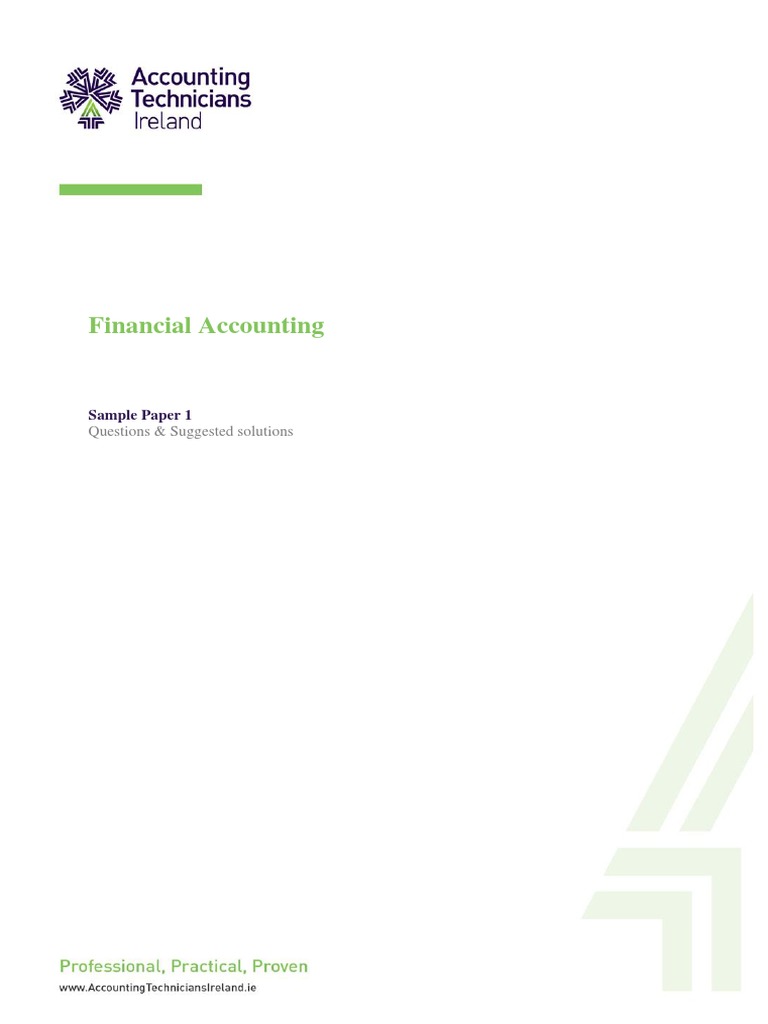 Financial Accounting Sample Paper 1 | PDF | Debits And Credits ...