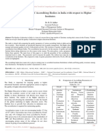 A Comparative Study of Accrediting Bodies in India With Respect To Higher Institutes