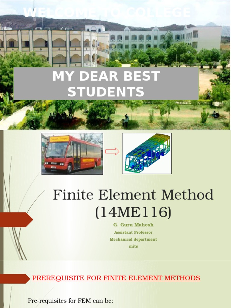 Introduction to Finite Element Analysis | PDF | Finite Element Method ...