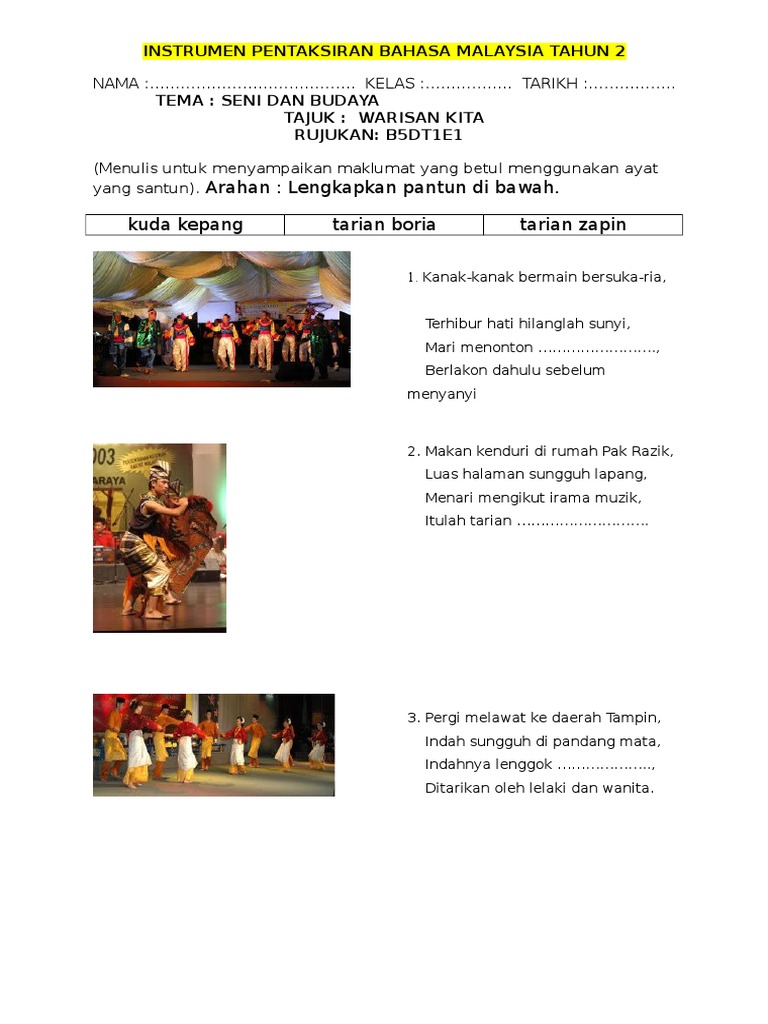 Pantun Tahun 2 Pdf