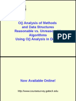 O Analysis of Methods and Data Structures Reasonable vs. Unreasonable Algorithms Using O Analysis in Design