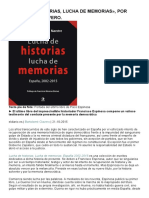 Lucha de Historias, Lucha de Memorias, Por Bartolomé Clavero