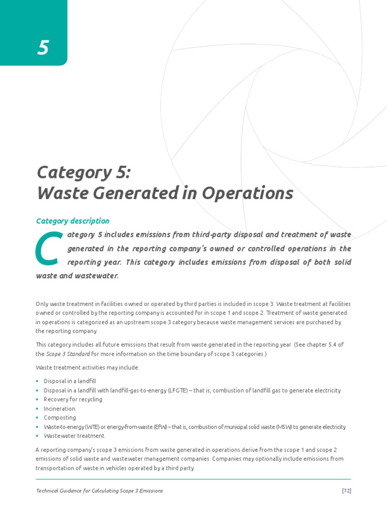 Scope 3 Emissions: Operational Waste | PDF | Waste | Waste Management