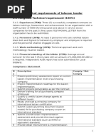 Technical Requirements of Telecom Tender