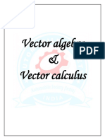 Vector Algebra Vector Calculus