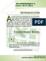 Guía de Aprendizaje Excel - PRIMEROS PASOS