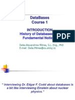 Databases Course 1: History of Databases and Fundamental Notions