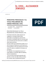 Principios Procesales y El Titulo Preliminar Del Codigo Procesal Civil