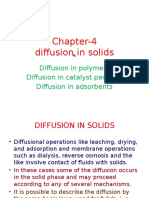Chapter-4 Diffusion in Solids: Diffusion in Polymers Diffusion in Catalyst Particles Diffusion in Adsorbents