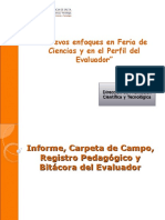 Informe, Carpeta de Campo, Registro Pedagogico, Bitacora Del Evaluador-Edda Gauna