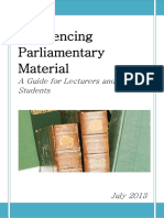 Referencing Parliamentary Material