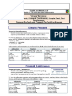 English worksheet verb tenses guide