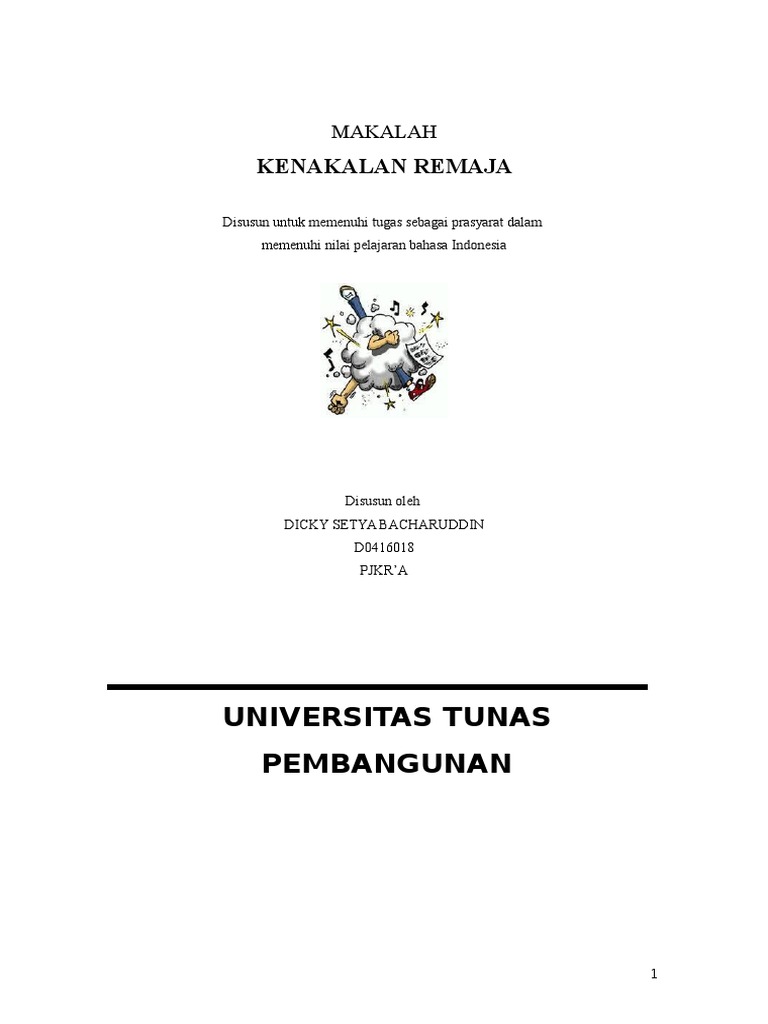 54228613 Makalah Kenakalan Remaja