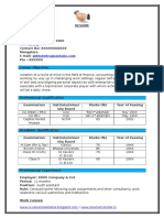 Example of CV Resume