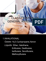 Classification of General Anaesthetics