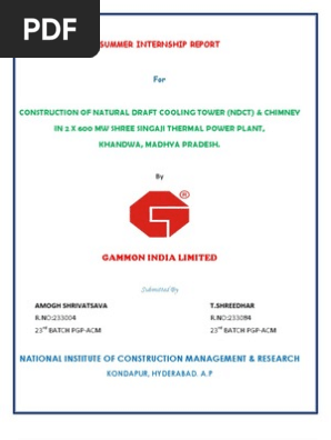 4th Term - Summer Training Report @ Nicmar Hyderabad