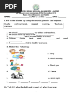 Good vs Bad Habits Worksheet for Kids | PDF