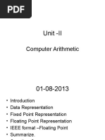 Unit - II: Computer Arithmetic