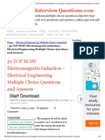 50 TOP MOST Electromagnetic Induction - Electrical Engineering Multiple Choice Questions and Answers Electrical Engineering Multiple Choice Questions PDF