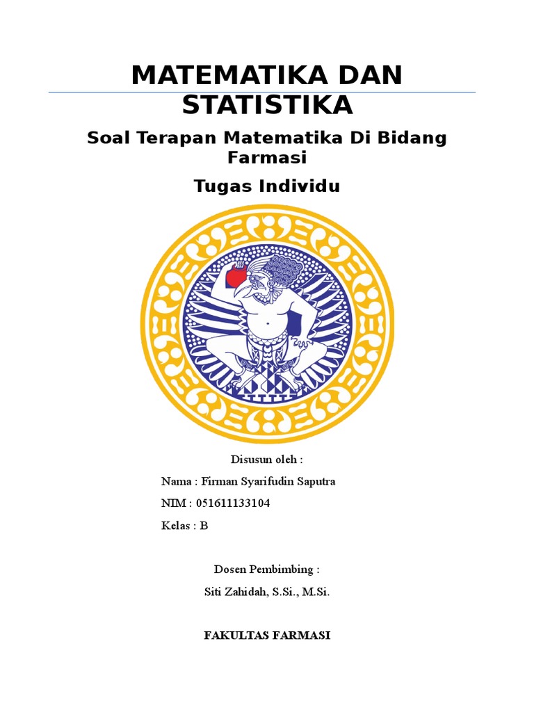 Catat Contoh Soal Matematika Farmasi Terlengkap 