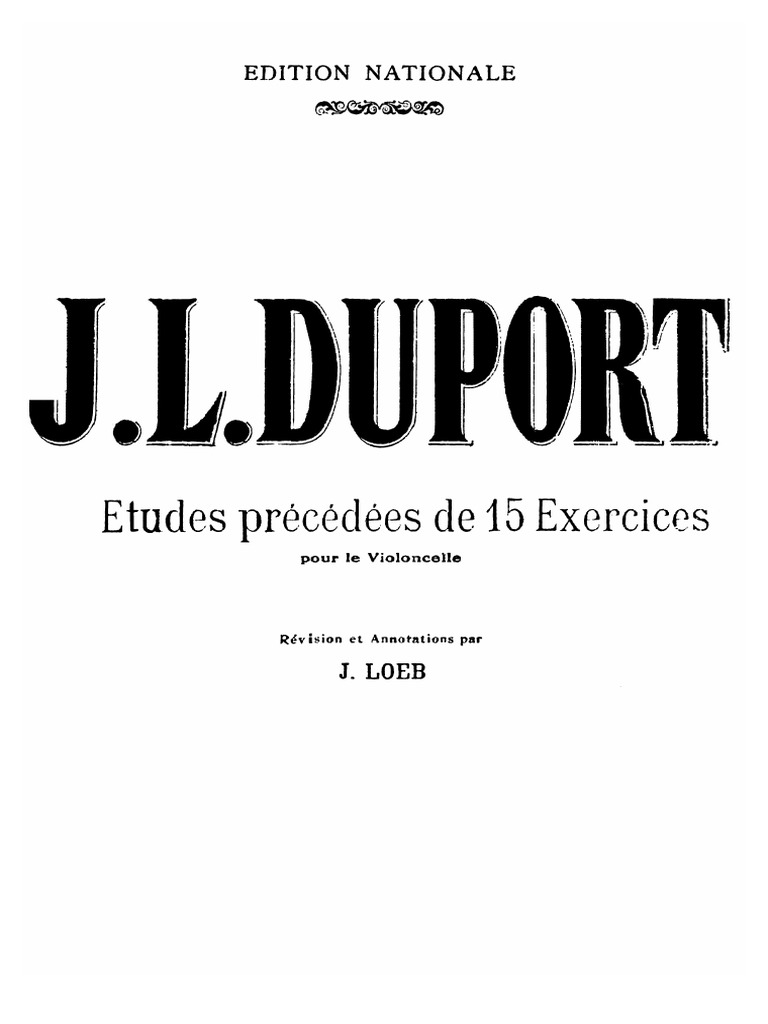 Duport Cello Exercises PDF