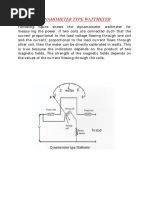 Dynamometer Type Wattmeter