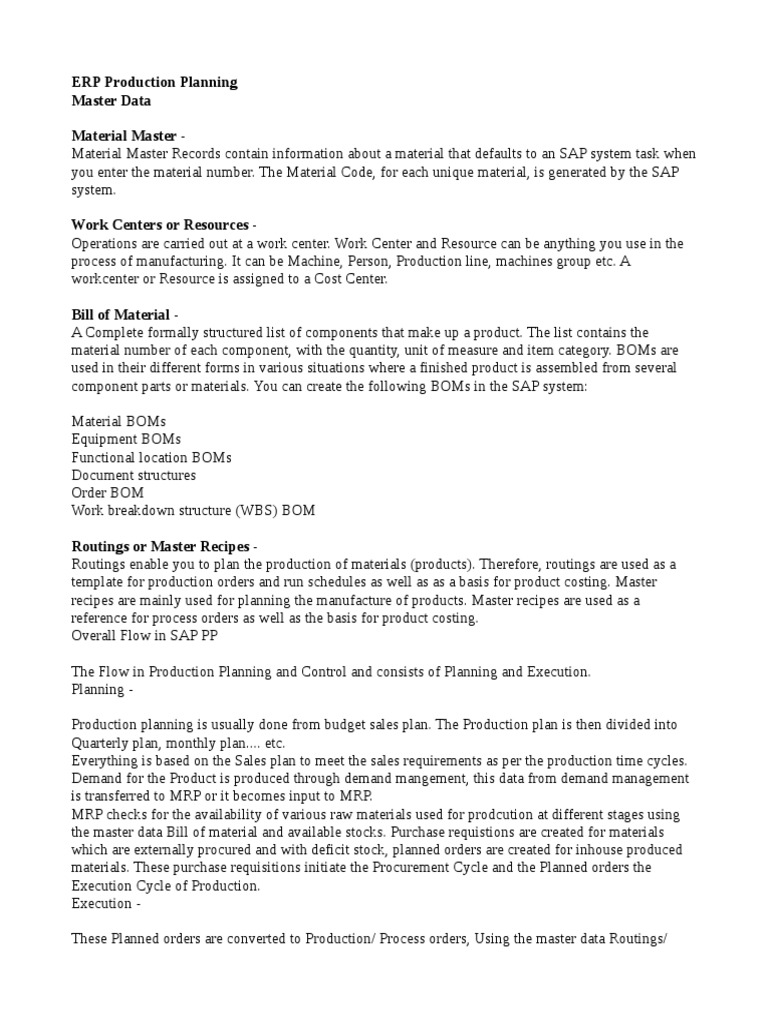 Production Planning | PDF | Leadership | Industries