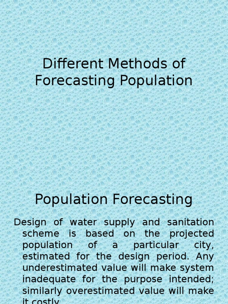Methods of Population Forecasting | PDF | Forecasting | Average