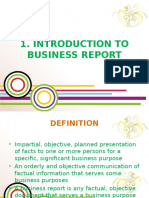 Introduction To Business Report