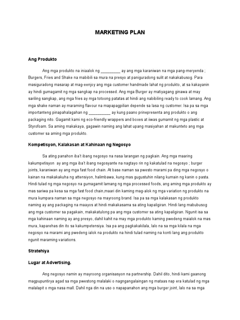 Marketing Plan | PDF