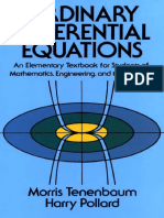 Morris Tenenbaum Harry Pollard Ordinary Differential Equations PDF