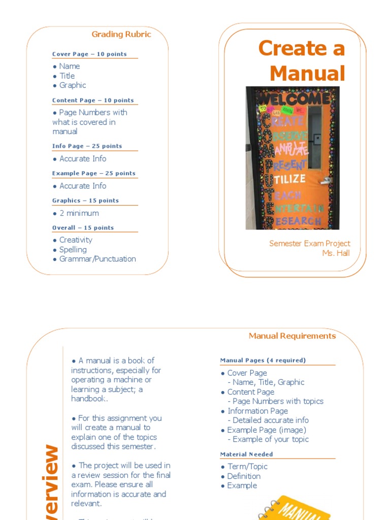 Manual Project Guidelines and Rubric | PDF