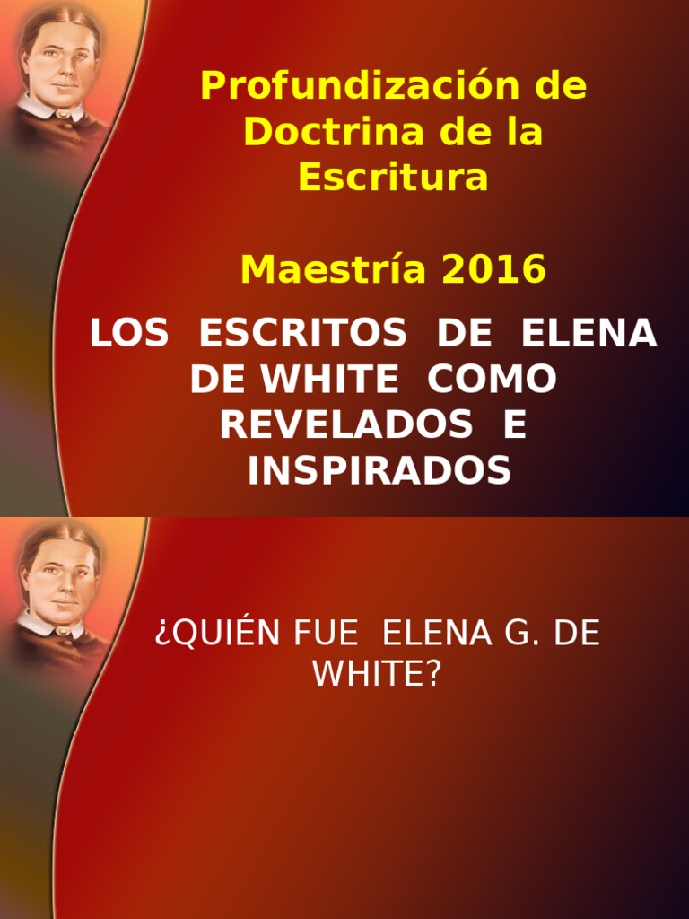 Revelación e inspiración en Elena de White Profeta Biblia