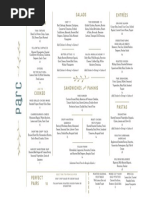 Parc Lunch Menu