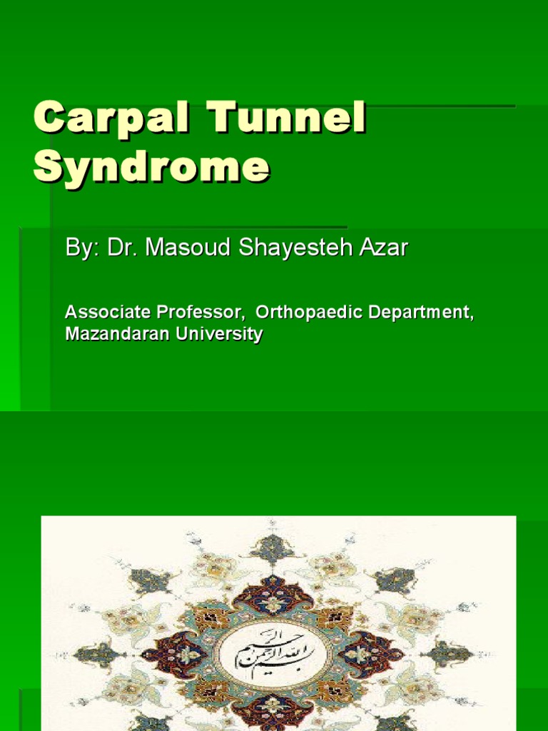 Carpal Tunnel Case Study