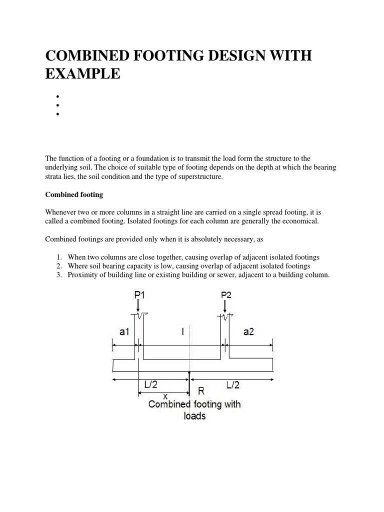 Combined Footing Design With Example PDF PDF