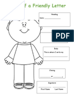 firendly letter body worksheet