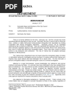 Sanctuary City Definition Memo - Yakima City Attorney